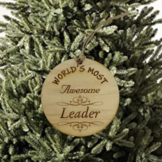 Worlds most Awesome Leader - Ornament {2}
