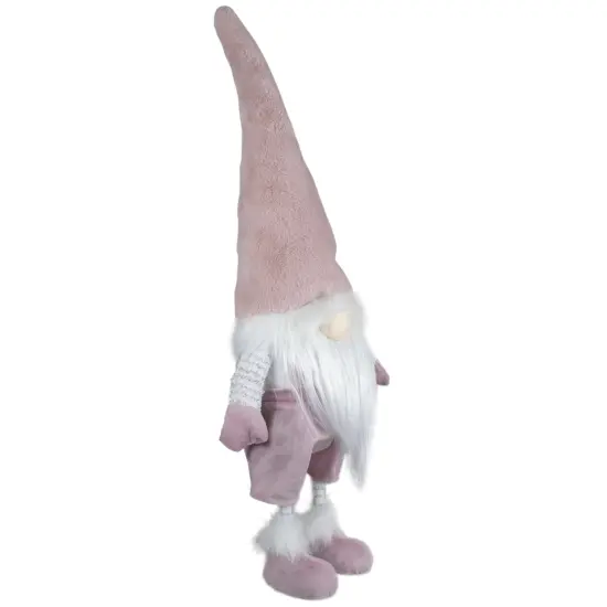 Northlight Bouncy Gnome Standing Christmas Figure Decoration - 20" - White and Pink {5}