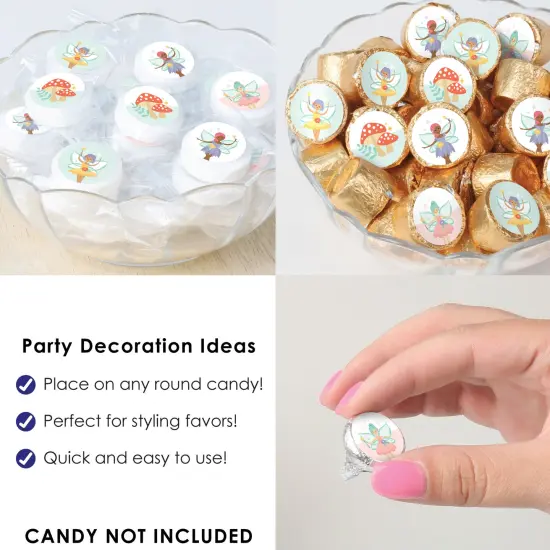 Big Dot of Happiness Let's Be Fairies - Fairy Garden Birthday Party Small Round Candy Stickers - Party Favor Labels - 324 Count {6}