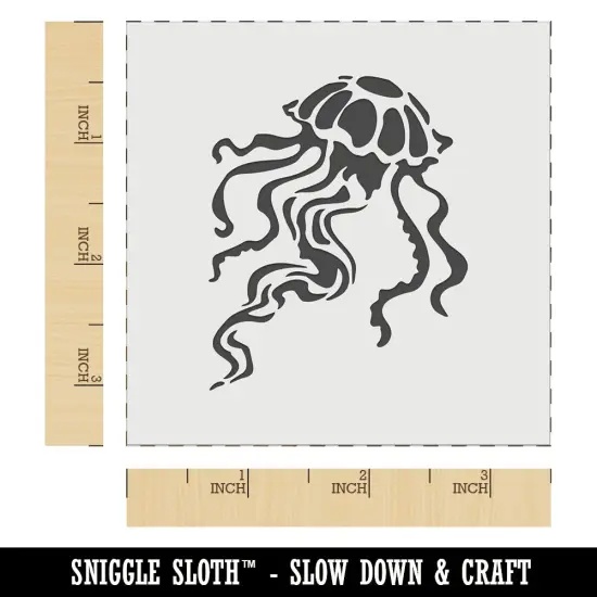 Elegant Compass Jellyfish Floating in the Ocean Wall Cookie DIY Craft Reusable Stencil {6}
