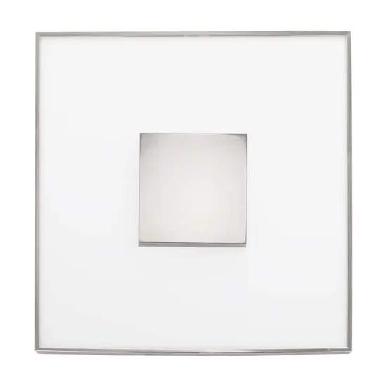Nuvo 31.5w 17" Flush Mount LED Fixture Square Shape in Polished Nickel Finish Warm White {1}