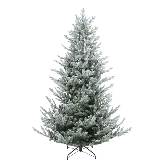Northlight Real Touch&trade;️ Flocked Little River Fir Artificial Christmas Tree - Unlit - 6.5' Green {3}