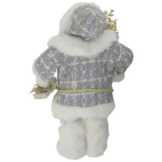 Northlight Winter Frost Santa Claus Standing Christmas Figure - 12" White {6}