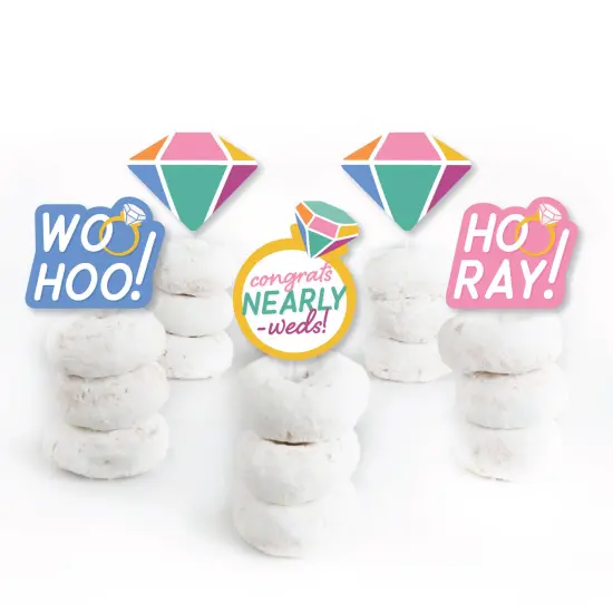 Big Dot of Happiness Just Engaged - Colorful - Dessert Cupcake Toppers - Engagement Party Clear Treat Picks - Set of 24 {3}