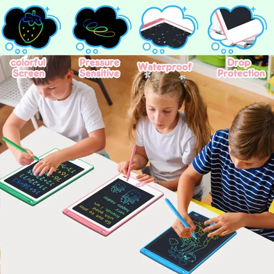 3 PCS in 1 PackToys LCD Writing Tablet Toddler,Toys for Boys Girls 3 4 5 6 7 8year, Drawing Pad Toy Easter Basket Stuffers for Kids,Drawing Tablet Doodle Board Cute Dinosaur Unicorn 8.8 Inch {3}