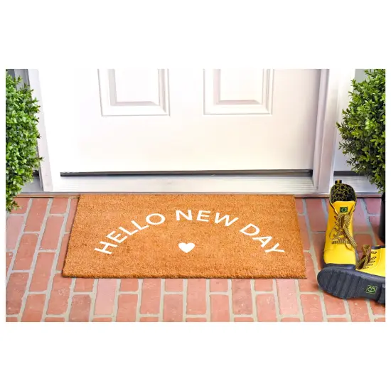Calloway Mills Hello New Day White Doormat {6}