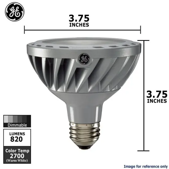 GE 12w PAR30 LED Bulb Dimmable Spot 820Lm Warm White lamp {2}