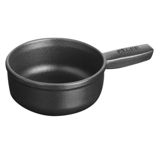 Staub Cast Iron 12-oz Mini Cheese Fondue Pot - Matte Black {1}