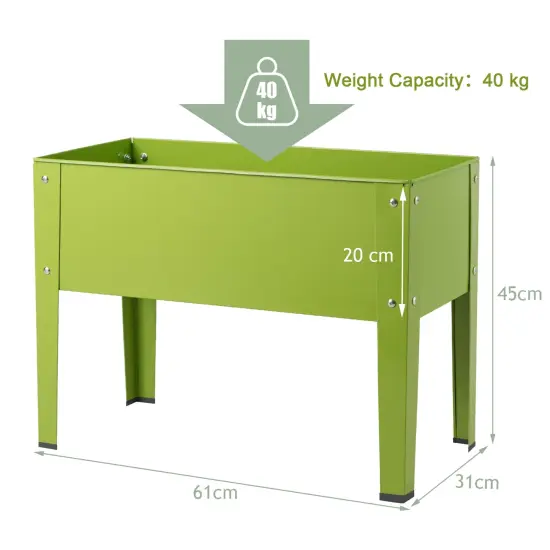 24.5 x 12.5 Inch Outdoor Elevated Garden Plant Stand Flower Bed Box {3}