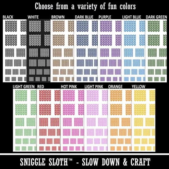 Knit Stitch Pattern Temporary Tattoo Water Resistant Fake Body Art Set Collection Light Blue {2}