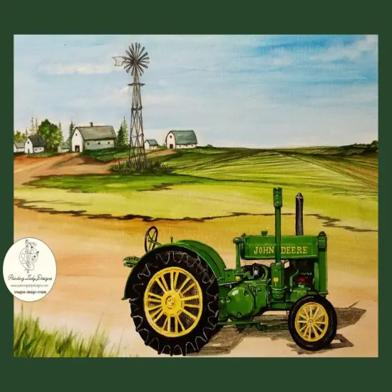 Time to Work (John Deere) - Art paper for Decoupage and Mixed Media {3}