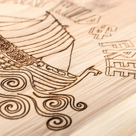 Stay Wild and Free - Viking - Cutting Board {3}