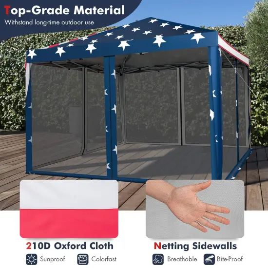 10 x 10 Feet Pop-up Canopy Tent Gazebo Canopy for Outdoor {6}