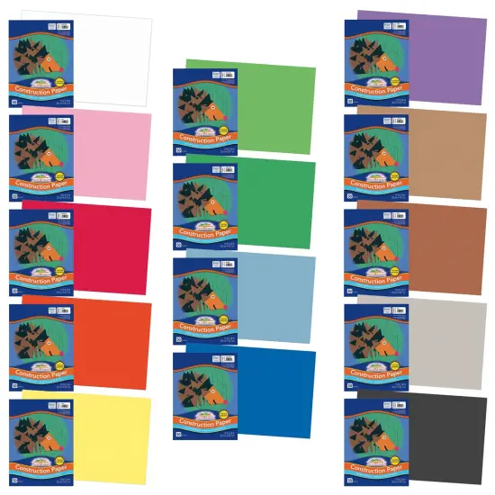 Pacon Sunworks® 12" x 18" Construction Paper Assorted Pack - 700 Sheets {3}