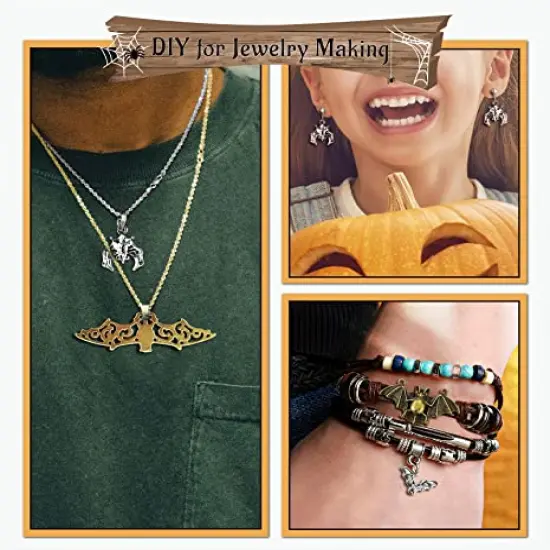 33 Pieces Bat Charms Mixed Halloween Spooky Flittermouse Flying Vampire Bat Connector Charms Pendants DIY for Jewelry Making Crafting {2}