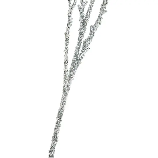 Northlight 31" Glittered Silver Artificial Twig Christmas Spray {4}