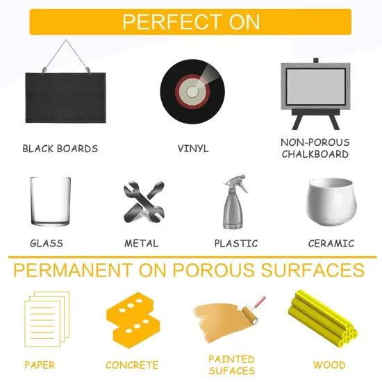 8 Colors Liquid Chalk Markers, Fine Tip Washable Window Chalkboard Glass Pens, Paint and Drawing for Car, Blackboard, & Bistro,Kids and Adults, Non-Toxic,Wet Erase - Reversible Tip {3}