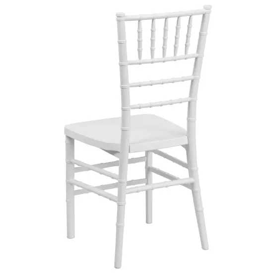 Emma and Oliver Wedding & Event Resin Stacking Chiavari Dining Chair White {4}