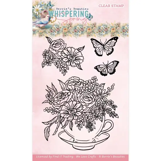Find It Trading Berries Beauties Clear Stamps-Tea - Whispering Spring {1}