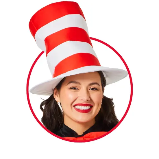 Dr Seuss Cat In The Hat Adult Costume Hat {1}