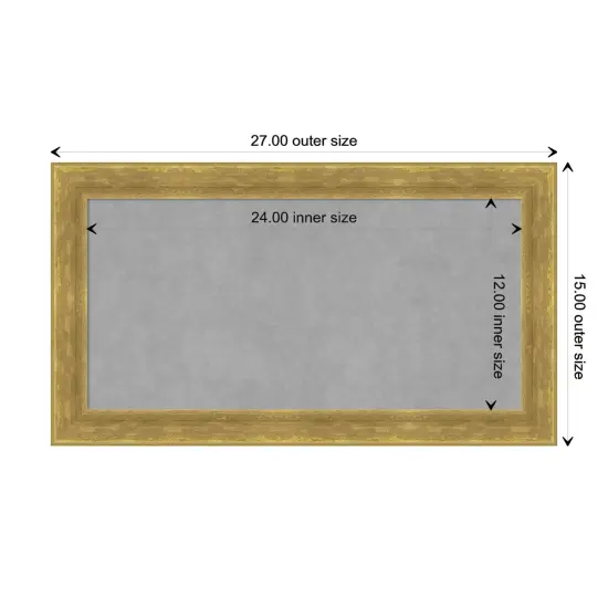 Angled Wood Framed Magnetic Board Angled Gold {1}