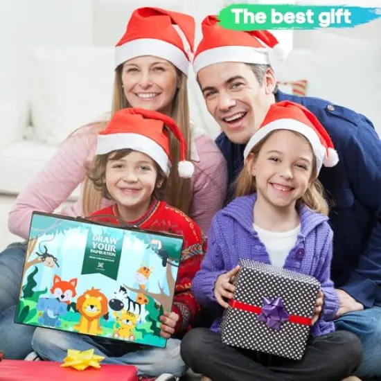 276 PCS Art Set for Kids, Art Kits, Art Drawing Kit with Double Sided Trifold Easel Box with Oil Pastels, Crayons, Colored Pencils, Paint Brush, Watercolor Cakes {4}