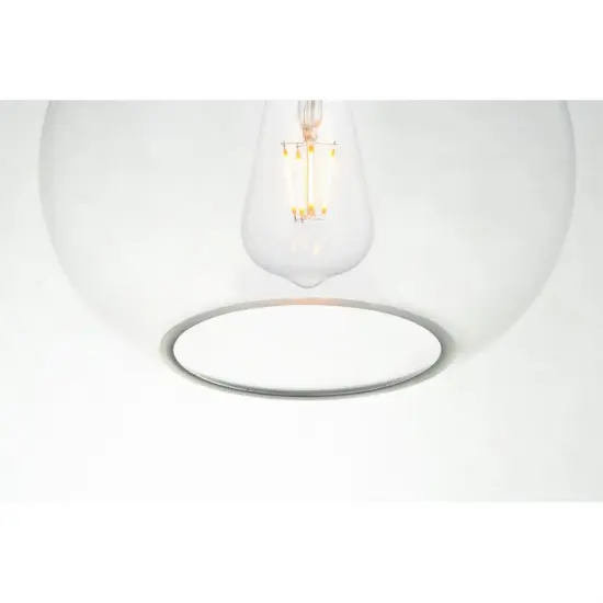 Destry 1 Light brass plug-in Pendant With Clear Glass {4}