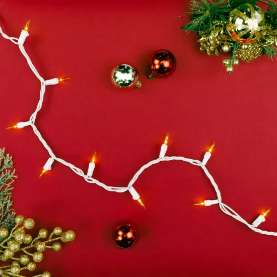Northlight Mini Christmas Lights - Yellow - 20.25' White Wire - 100ct {4}
