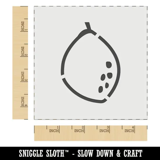 Lemon with Leaf Citrus Doodle Wall Cookie DIY Craft Reusable Stencil {6}