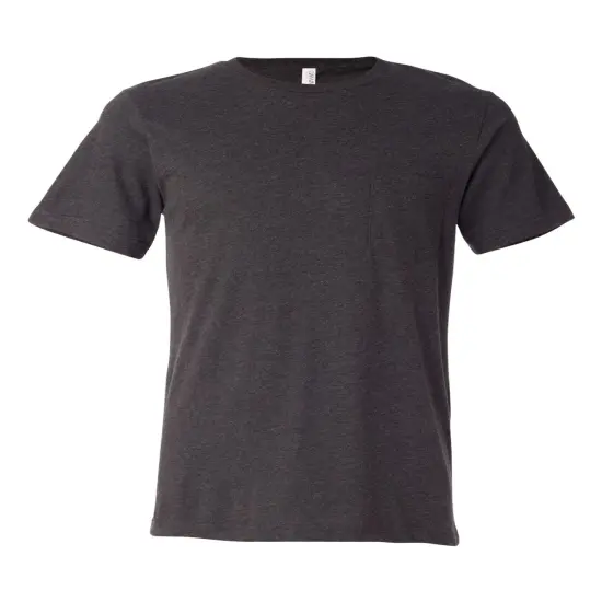 BELLA + CANVAS&reg; Jersey Pocket Crewneck Short Sleeve Tee - 3021 Dark grey heather {4}