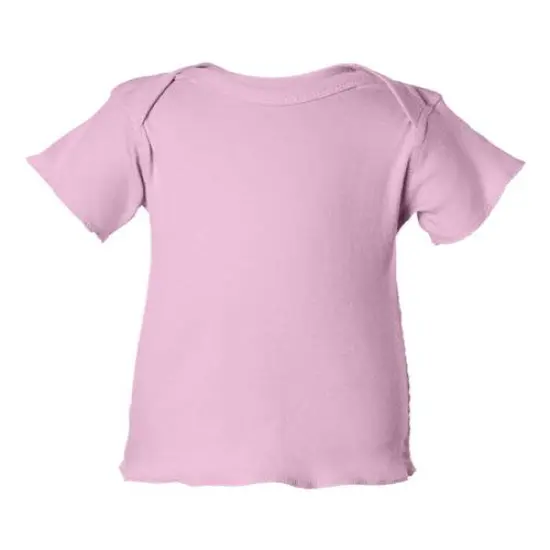 Rabbit Skins&reg; Infant Baby Rib Tee - 3400 Pink {1}
