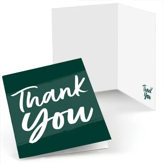 Big Dot of Happiness Emerald Elegantly Simple - Guest Party Favors Thank You Cards (8 count) {1}