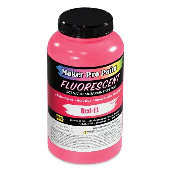 Smooth-On Maker Pro Acrylic-Urethane Paint - Fluorescent Red, 16 oz {1}