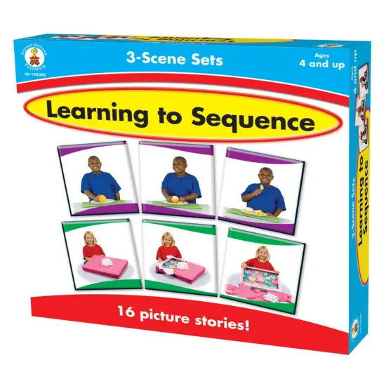 Carson Dellosa Learning to Sequence for Kids Puzzle, 3-Scene Sets With 16 Picture Board Stories, Pre-Reading Toddler Games and Preschool Learning Activities, Ages 4 and Up {1}