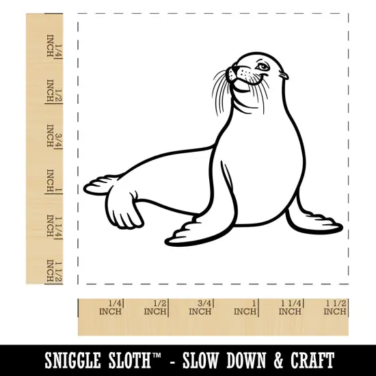 Smug Sea Lion Self-Inking Rubber Stamp Ink Stamper Red {1}