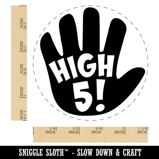 High 5 Hand Gesture Congrats Rubber Stamp for Stamping Crafting Planners {1}