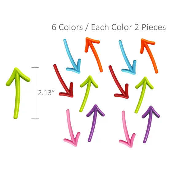 Wrapables Novelty Refrigerator Magnets for Kitchen, Whiteboards, Cabinets, and Lockers (Set of 12) Arrows {2}