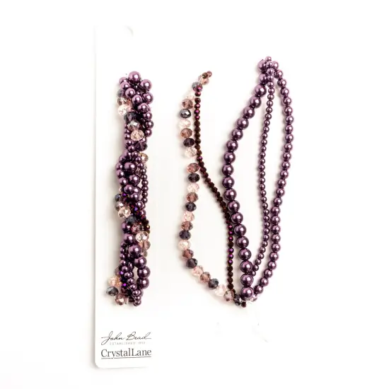 Crystal Lane DIY Wisteria Twisted Glass & Pearls Beads, 5 Strands {2}