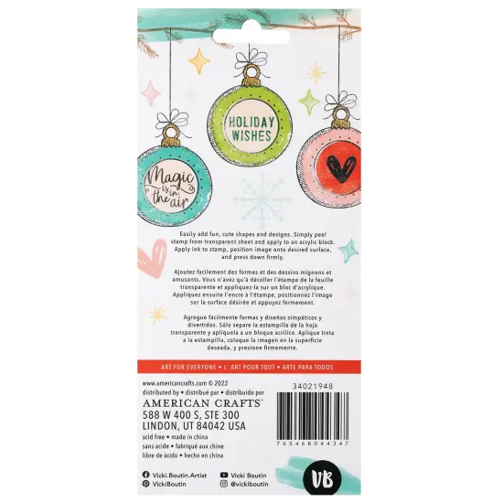 Vicki Boutin Peppermint Kisses Clear Stamps 11/Pkg {2}