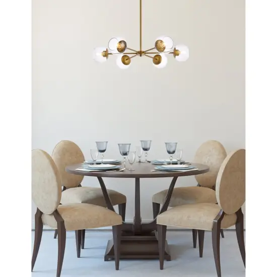 Briggs 30 inch pendant in brass with clear shade {2}