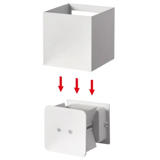 Modern Wall Sconce LED Waterproof Wall Lamp Aluminum with Adjustable Beam 10-Watt 4000K Cool White Indoor Outdoor for Bathroom Bedroom Corridor Living Room Stairs and Garden White Set of 4 {6}