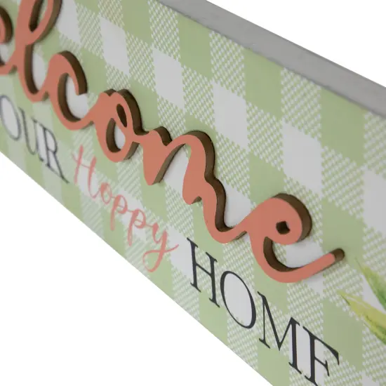 Northlight Welcome to Our Hoppy Home Easter Wall Sign - 19.75" Green {7}