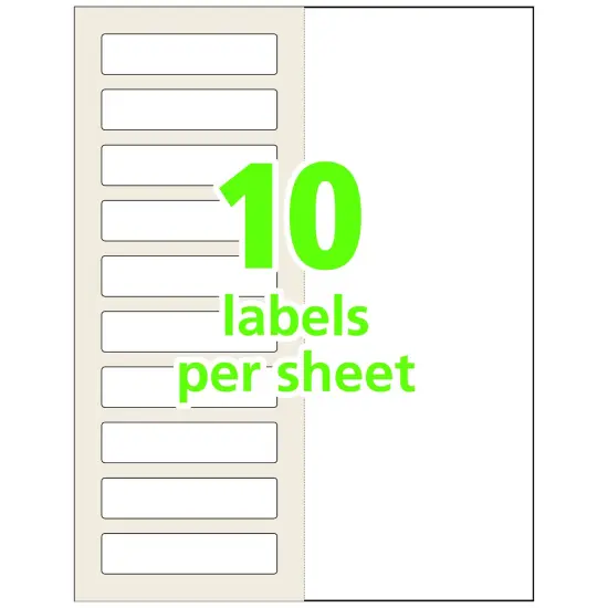 Avery Easy Align Self-Laminating ID Labels, Permanent Adhesive, 1-1/32" x 3-1/2", 250 Labels (00757) {3}