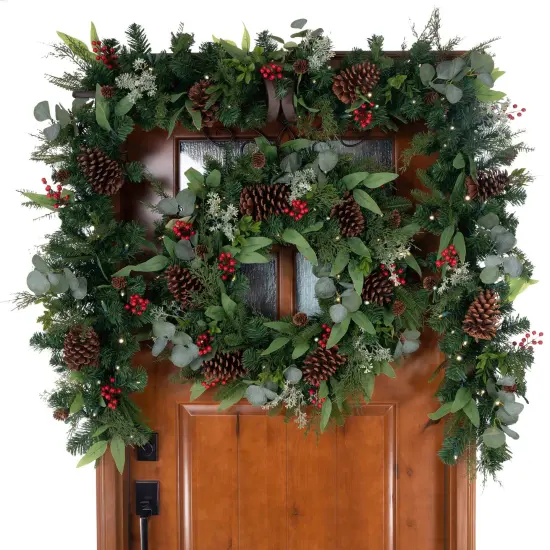 30 in. Lighted Christmas Wreath - Christmas Woods {3}