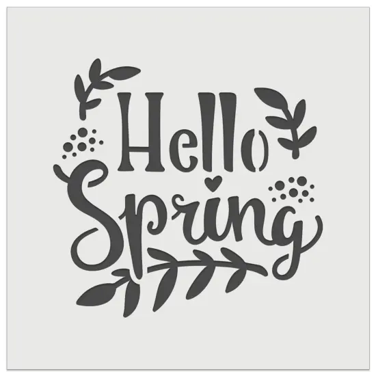 Hello Spring Floral Wall Cookie DIY Craft Reusable Stencil {2}