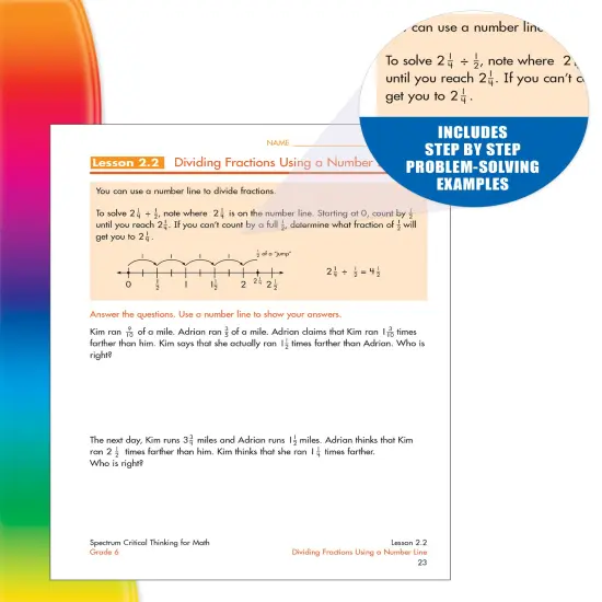 Spectrum Grade 6 Critical Thinking for Math Workbook, Multiplication and Division With Fractions and Decimals, Ratio, Mathematics Equations, and More, Classroom or Homeschool Curriculum {4}