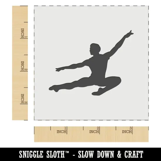 Male Ballet Dancer Jumping Man Boy Wall Cookie DIY Craft Reusable Stencil {5}