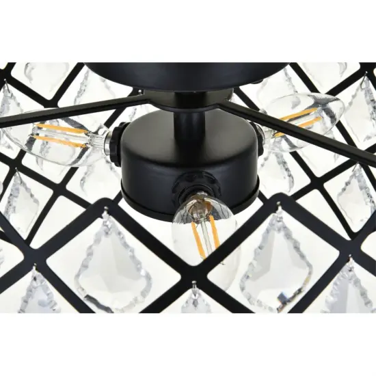 Lyla 13 inch flush mount in black {4}