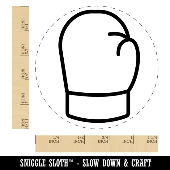 Boxing Glove Outline Rubber Stamp for Stamping Crafting Planners {1}