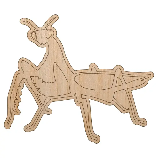 Praying Mantis Insect Unfinished Wood Shape Piece Cutout for DIY Craft Projects {7}